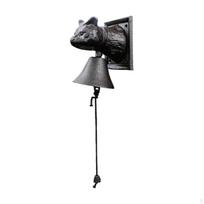 Cast Iron Doorbell Outdoor Dinner Bell Cat Head Wall Mounted Vintage Decorative Ornament Hanging