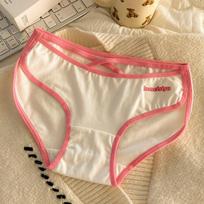 Girls' Underwear Made of Pure Cotton Breathable Comfortable Sexy Briefs Cotton Crotch Mid Waist Pure Desire Triangle Panties M balta