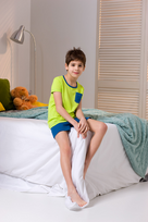 Vaikiška pižama Fluo lime/navy