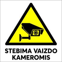 Lipnus ženklas  12x12 cm, STEBIMA VAIZDO KAMEROMIS