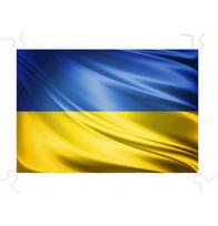 Ukrainos vėliava 100x170 cm, su raišteliais