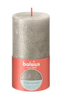 Žvakė - cilindras RUSTIC, šampano, D 6,8 cm, H 13 cm, vnt