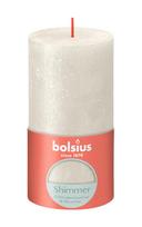 Žvakė - cilindras RUSTIC, dramblio kaulo, D 6,8 cm, H 13 cm, vnt