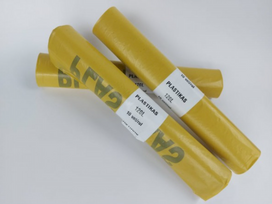 Geltoni šiukšlių maišai rūšiavimui, 120 L, 2013126