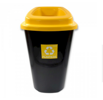 Rūšiavimo šiukšliadėžė plastikui Plafor 45 L, geltona , 680-01