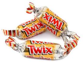 Šokoladiniai saldainiai TWIX, 1 kg
