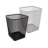 Šiukšlių dėžė metalinė Forpus, kvadratinė, 15 l, juodos spalvos