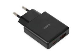 iBOX C-43 Slim GaN PD30W tinklo įkroviklis, juodas
