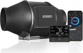"AC Infinity Cloudline T4", tylus 4 colių ortakių ventiliatorius su termostatu - vėdinimo ventiliatoriaus išmetimo ventiliatorius, skirtas šildymo ir vėsinimo stiprintuvui, auginimo palapinėms, hidroponikai