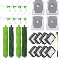 "AiLomey" atsarginės dalys, skirtos "iRobot e/i/j" serijai, "Roomba i7 i7+ i3 i3+ i4 i4+ i6 i6+ i8 i8+ j7 E5 E6 E7, įskaitant 4 guminius šepetėlius, 8 filtrus, 8 šoninius šepetėlius, 4 dulkių maišelius