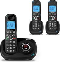 "Alcatel XL595 Voice Trio" belaidis didelių mygtukų telefonas su trimis rageliais ir atsakikliu, itin didelis fiksuotojo ryšio telefonas namams su skambučių apsauga