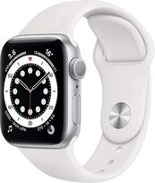 "Apple Watch Series 6" (GPS, 40MM) Aliuminio laikrodis, sidabrinės spalvos, su šviesiu sportiniu dirželiu (Visuotinai neapsaugotas)