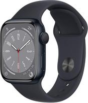 "Apple Watch Series 8" (GPS, 41 mm) aliuminio korpusas "Midnight" su "Midnight" sportiniu dirželiu (atnaujintas)