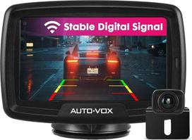 "Auto-Vox CS2" belaidės skaitmeninės atsarginės kameros rinkinys, stabilus signalo perdavimas, 1/3CMOS spalvotas jutiklis, veidrodinis kameros vaizdas, 4,3 colio monitorius, ypač geras naktinis matymas, parkavimo pagalbos pasirinkimas