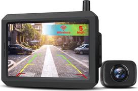 "AUTO-VOX W7" 5 colių LCD ekrano belaidžio skaitmeninio atbulinės eigos kameros rinkinys su integruotu belaidžiu siųstuvu, belaidė parkavimo pagalba, atsparus vandeniui, IP68, naktinis matymas