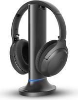 "Avantree Opera Plus" belaidės ausinės televizoriui su garso ir dialogo režimais, palaiko HDMI ARC, Opt, AUX įvestis, 50 m, 2.4G RF ir "Bluetooth", siųstuvas ir ausinių įkrovimo stotelė "2-in-1