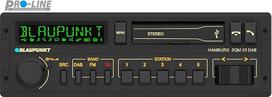 "Blaupunkt Hamburg SQM 23 DAB", 1-DIN "Youngtimer" dizaino automobilinis radijas, retro radijas, senovinis radijas DAB+, "Bluetooth", laisvų rankų sistema, 2 x USB, "Aux" įvestis, "Sub-Out", įvairiaspalvis ekranas, 200 W
