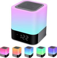 "Bluetooth" garsiakalbis su šviesa Naktinė lempa Touch Dimmable žadintuvas RGB spalvų keitimo LED nešiojamasis "Bluetooth" garsiakalbis Stalo lempa Dovanos mergaitėms vaikams paaugliams berniukams Dovana moterims
