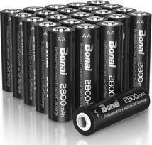 "Bonai" įkraunamos baterijos, AA 2 800 mAh NI-MH baterijos, didelės talpos