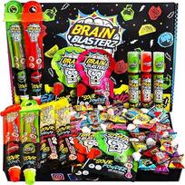 "Brain Blasterz Sour Candy" L dydžio saldainių dovanų dėžutė - "Extreme Sour Candy" kolekcija - specialūs papildymai