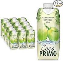"Coco Primo" kokosų vanduo, grynas, gaivinantis sportinis gėrimas, malšinantis troškulį, mažas ir patogus, mažai kalorijų, veganiškas, 12 x 330 ml