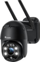 "Ctronics PTZ Dome WiFi IP lauko belaidė stebėjimo kamera su žmogaus judesio jutikliu, 1080P IP kamera, automatinis sekimas, 30 m spalvotas naktinis matymas, dvipusis garsas, SD kortelės lizdas, juoda