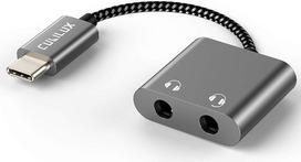 "Cubilux" USB C ausinių skirstytuvas dviems, C tipo ir 2 x 3,5 mm lizdo skirstytuvas, dvipusis garso skirstytuvas "iPhone 15+/15 Pro Max", "iPad Pro", "iPad 10", "Samsung S24/S23/S22/ Tab S9/S8/S7", "Pixel 8/7/6 Pro