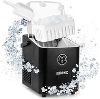 "Duronic ICM12 BK" automatinis ledo kubelių aparatas, 8 ledo kubeliai per 6-8 minutes, 1 l vandens bakas, iki 12 kg ledo per 24 valandas, tylus kompresorius iki 54 dB, ledo gaminimo galia 120 W, 1 kg ledo kubelių gaminimo aparatas