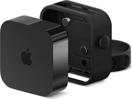"elago Multi Mount" laikiklis, suderinamas su "Apple TV 4K" 3-iosios kartos (2022), 3 tvirtinimo parinktys: Magnetas, varžtas, dirželis, lengvas montavimas, apsaugo nuo perkaitimo (juoda)