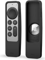 "elago R5 Locator Case" dėklas, suderinamas su "Apple TV 4K Siri" nuotolinio valdymo pulteliu, 3 kartos (2022) ir 2 kartos (2021) bei suderinamas su "Apple AirTag" (juodas)