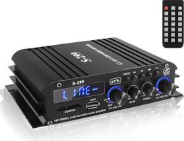 "Etlephe" 4.1 kanalo 1600 W mini stiprintuvas, "Bluetooth 5.0" stiprintuvas 50 Wx4 + aktyvusis žemų dažnių garsiakalbis, "Hi-Fi" integruotas garsiakalbių stiprintuvas, namų garso priėmimo sistema, skirta namams arba automobiliui
