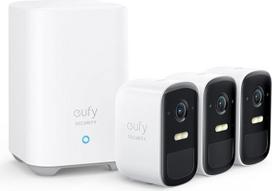 "eufy Security" eufyCam 2C, lauko stebėjimo kamera, 180 dienų veikianti baterija, HD 1080p, IP67 apsauga nuo oro sąlygų, naktinis matymas, suderinama su "HomeKit" ir saulės kolektoriumi, nemokamas naudojimas