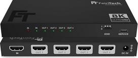 "FeinTech" SP410 HDMI 2.1 skirstytuvas 1 įėjimas 4 išėjimai 4K 120Hz 8K VRR ALLM, HDMI skirstytuvas su "Downscaler" 4 monitoriams vienu metu, HDMI CEC Pass, suderinamas su HDCP 2.3, HDR, "Dolby Vision