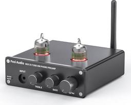 "Fosi" garso dėžutė X3 5654W "Tube Phono Preamp" gramofono stiprintuvas, skirtas MM fonografams "Bluetooth 5.0" mini stereofoninis "Hi-Fi" stiprintuvas, skirtas namų garso įrašų gramofono garso sistemai