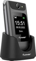 "Funker C250 Comfort 4G" dangtelis senjorams, mygtukai ir dideli mygtukai, patogus naudoti, SOS mygtukas, USB-C, 3 tiesioginė atmintis, 2000 kontaktų, 1450 mAh baterija, įkrovimo stotelė