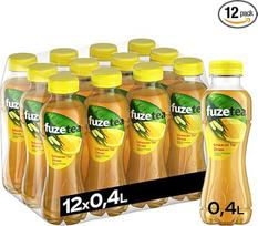 "Fuze Tea" juodoji arbata "Lemon Lemongrass" - išskirtinis arbatos ir vaisinio citrinų skonio derinys - tausiai išgaunama arbata - vienkartiniai buteliukai (12 x 400 ml)