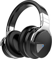 "GarageRock E7" ausinės "Bluetooth" triukšmą slopinančios ausinės Belaidės ausinės per ausis su mikrofonu, giliu bosu, patogios baltyminės ausų pagalvėlės, 30 valandų kelionėms ir darbui, juodos spalvos