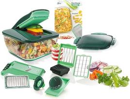 "Genius Nicer Dicer Chef" (15 dalių) | Vaisių pjaustyklė, daržovių pjaustyklė, svogūnų pjaustyklė, smulkintuvas, daržovių pjaustyklė, mandolina