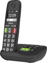 "Gigaset E290A" belaidis telefonas su atsakikliu, ypač dideliais mygtukais, dideliu ekranu, juodas
