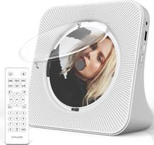 "Greadio" nešiojamas CD grotuvas su "Bluetooth 5.0", CD muzika su nuotolinio valdymo pulteliu, HiFi garso garsiakalbis, apsauga nuo dulkių, LED ekranas, FM radijas, palaiko AUX/USB, ausinių lizdas dovanoms, namams
