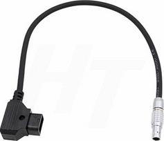 "HangTon D-Ton" D-Tap P-Tap į 0B 2 kontaktų vyriškąjį dešiniojo kampo maitinimo kabelį, skirtą "Teradek Bolt Bond", "Transvideo SmallHD 703" monitoriui, "Zacuto" vaizdo ieškikliui, "Z CAM E2 F6 S6" fotoaparatui ir EVF (tiesus, 30 cm)