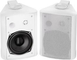 "Herdio" 5,25", 200 W "Bluetooth" vandeniui atsparus lauko garsiakalbis, vidaus, lauko, terasos, denio, visų oro sąlygų garsiakalbis, sieninio laikiklio sistema. Balta