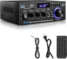 "Hi-Fi" stiprintuvas - KKMOL stereofoninis stiprintuvas, AK45 mini "Bluetooth" radijo garso stiprintuvo imtuvas, "Wiimp" stiprintuvas, 12 V/220 V 400 W 2 kanalų skaitmeninis galios stiprintuvas Garso stiprintuvas su USB, SD kortele, nuotolinio valdymo pul