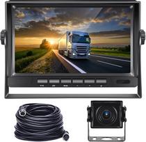 "Hodozzy" atbulinės eigos kameros rinkinys AHD su 7 colių LCD monitoriumi ir naktinio matymo kamera, atsparus vandeniui IP69, skirtas sunkvežimiams, priekaboms, autobusams, lengviesiems automobiliams, nameliams ant ratų, furgonams (12V-24V), su 15 m kabel