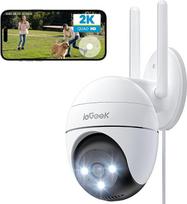 "ieGeek" PTZ 2K lauko stebėjimo kamera, "WiFi" IP kamera Lauko stebėjimo "WiFi" kupolo kamera su spalvotu naktiniu matymu, judesio aptikimo funkcija, žmogaus judesio jutikliu, dvipusiu garsu