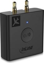 "InLine" lėktuvo adapteris "Bluetooth 5.0" garso siųstuvas siųstuvas televizoriui, kompiuteriui, "HiFi", aptX, universalus adapteris 1, 2 ir 3 kontaktų "Aux" sistemoms, su įkrovimo dėklu, skirtas ausinėms ir "AirPods" - 99160I