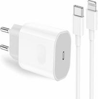 "iPhone" įkroviklis, 20 W USB C adapteris su 2 m "Lightning" laidu, įkrovimo laidas "iPhone 14/13/12/11 Pro Max/Plus", "iPad Pro/Air", greito įkrovimo laidas, greitas įkroviklis
