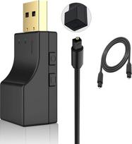 "Isobel" USB "Bluetooth" siųstuvas "Bluetooth" adapteris Garso 5.0 siųstuvas su skaitmeniniu optiniu įėjimu, mažo vėlavimo optinis "Toslink", skirtas televizoriui PC Switch / PS4 / Xbox konsolė, 2 įrenginiai vienu metu