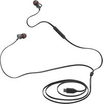 "JBL Tune 310C" ausinės - laidinės vidinės ausinės su "JBL Pure Bass" garsu, mikrofonu ir USB-C prievadu - juodos spalvos