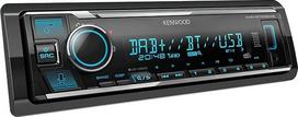 "Kenwood" KMM-BT508DAB USB automobilinis radijas su DAB+ ir "Bluetooth" laisvų rankų įrangos rinkiniu ("Amazon Alexa", garso procesorius, USB, AUX, 2 x išankstinis išėjimas 2,5 V, 4 x 50 W, VAR apšvietimas, įskaitant DAB+ anteną)